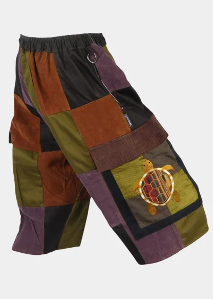 PATCHWORK CARGO SHORTS WITH TERRAPIN EMBROIDERY - Image 2