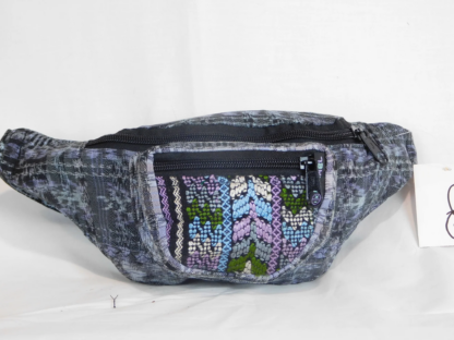 HAND WOVEN WAIST PACK WITH THREE POCKETS & BROCADE ACCENTS - Image 8