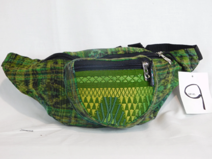 HAND WOVEN WAIST PACK WITH THREE POCKETS & BROCADE ACCENTS - Image 9