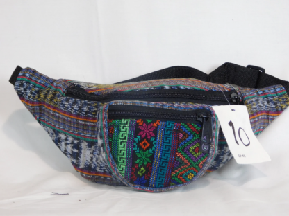 HAND WOVEN WAIST PACK WITH THREE POCKETS & BROCADE ACCENTS - Image 10