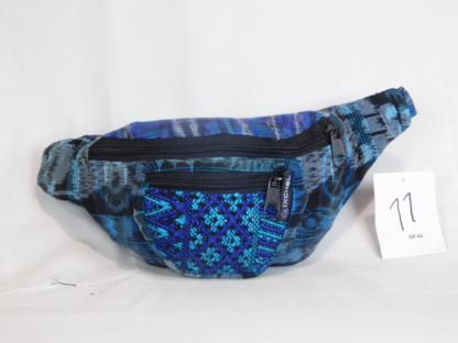 HAND WOVEN WAIST PACK WITH THREE POCKETS & BROCADE ACCENTS - Image 11