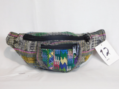 HAND WOVEN WAIST PACK WITH THREE POCKETS & BROCADE ACCENTS - Image 12