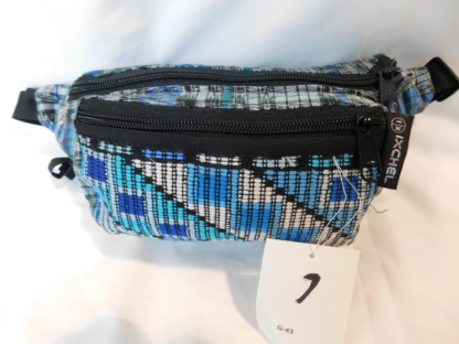 EXTRA LARGE 3 POCKET WAIST PACK IN HAND WOVEN COTTON - Image 2