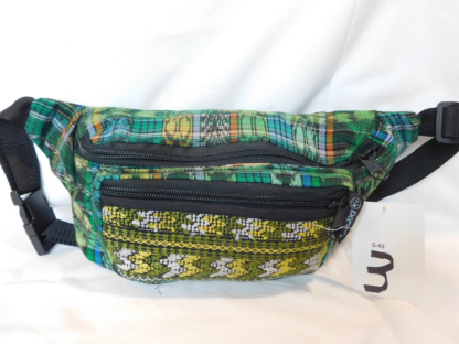 EXTRA LARGE 3 POCKET WAIST PACK IN HAND WOVEN COTTON - Image 4