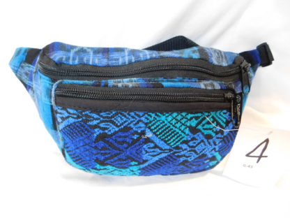 EXTRA LARGE 3 POCKET WAIST PACK IN HAND WOVEN COTTON - Image 5