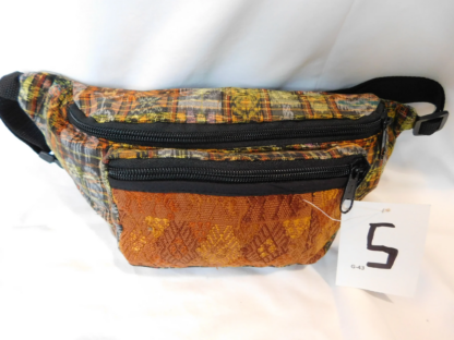 EXTRA LARGE 3 POCKET WAIST PACK IN HAND WOVEN COTTON - Image 6