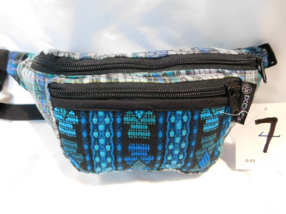 EXTRA LARGE 3 POCKET WAIST PACK IN HAND WOVEN COTTON - Image 8