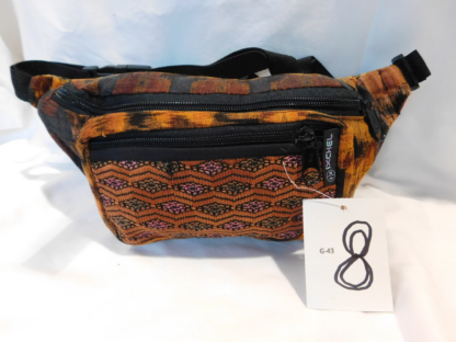 EXTRA LARGE 3 POCKET WAIST PACK IN HAND WOVEN COTTON - Image 9