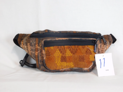 EXTRA LARGE 3 POCKET WAIST PACK IN HAND WOVEN COTTON - Image 12