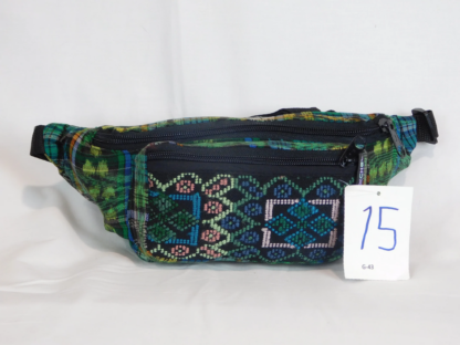 EXTRA LARGE 3 POCKET WAIST PACK IN HAND WOVEN COTTON - Image 16