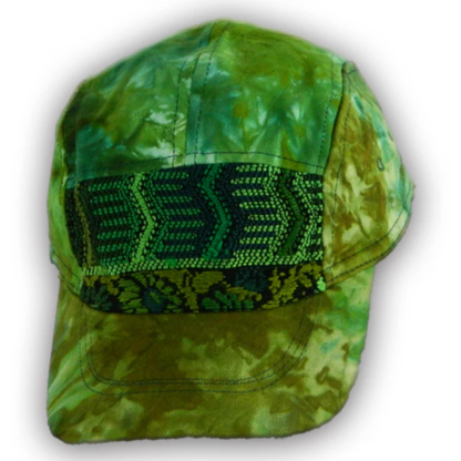 TIE DYED BASEBALL CAP W HAND BROCADE - Image 2