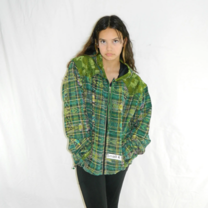 HAND-WOVEN HOODED JACKET WITH HAND-BROCADED ACCENTS - Image 2