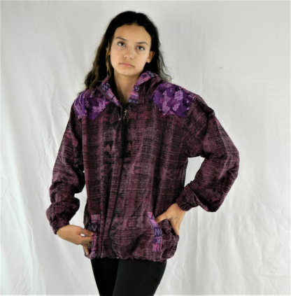 HAND-WOVEN HOODED JACKET WITH HAND-BROCADED ACCENTS - Image 4