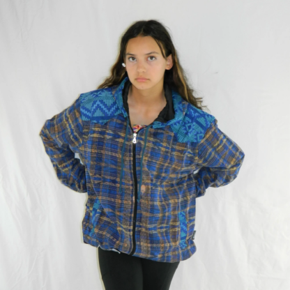 HAND-WOVEN HOODED JACKET WITH HAND-BROCADED ACCENTS - Image 6