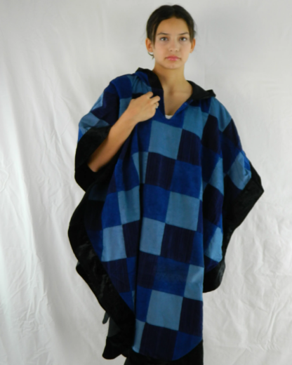 HOODED PATCHWORK PONCHO - Image 2