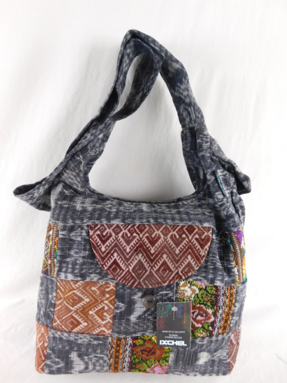 PATCHWORK SADDLE BAG HAND WOVEN & BROCADED COTTON