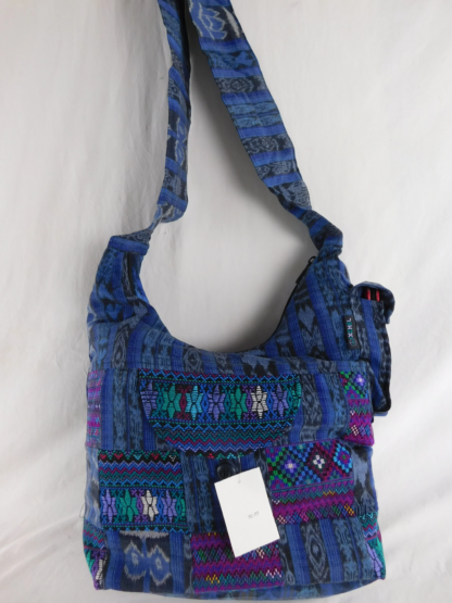 PATCHWORK SADDLE BAG HAND WOVEN & BROCADED COTTON - Image 7