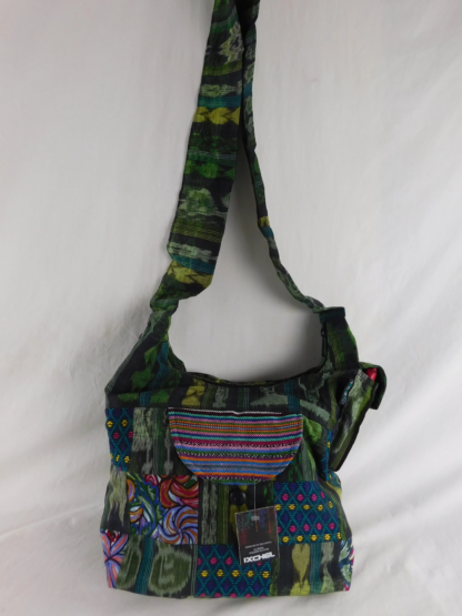 PATCHWORK SADDLE BAG HAND WOVEN & BROCADED COTTON - Image 9