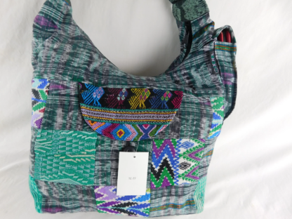 PATCHWORK SADDLE BAG HAND WOVEN & BROCADED COTTON - Image 3