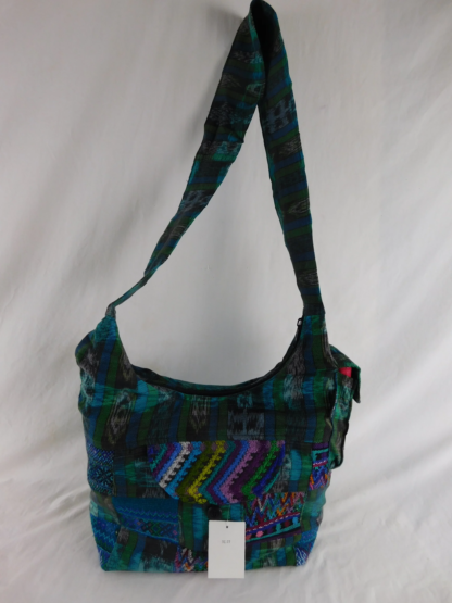 PATCHWORK SADDLE BAG HAND WOVEN & BROCADED COTTON - Image 8