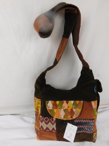 SADDLE BAG IN HAND BROCADE & COTTON CORDUROY - Image 6